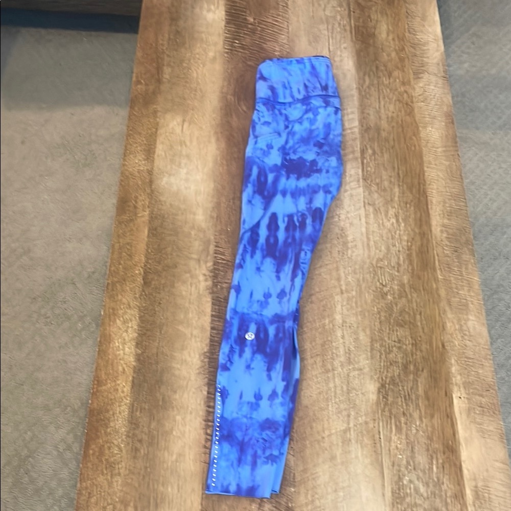 Blue Tie-Dye Leggings